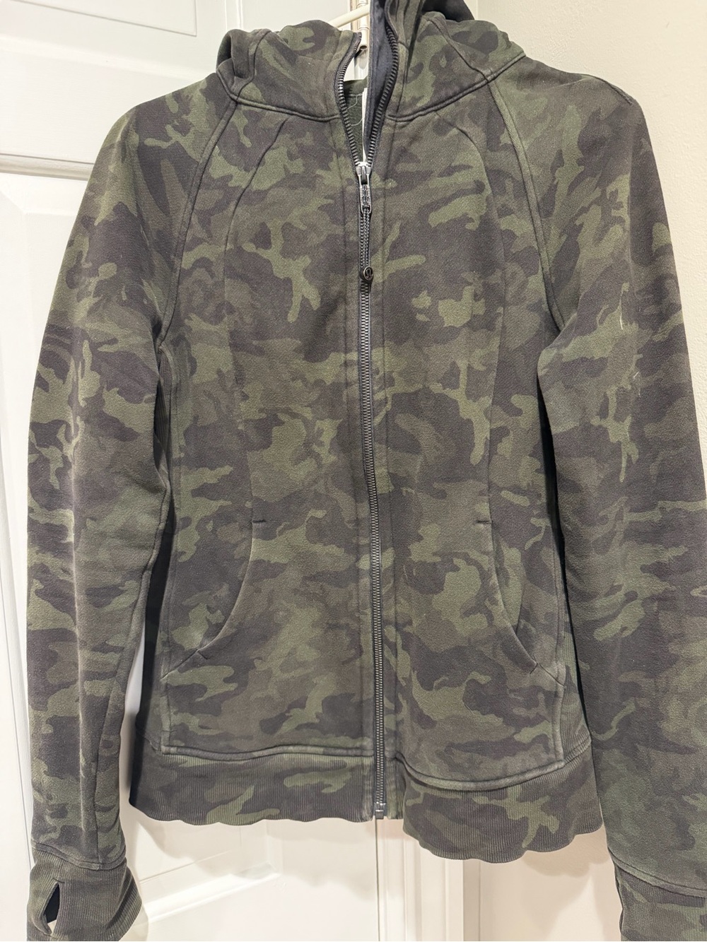 Lululemon Scuba Camo Zip-Up Hoodie Jacket - Green